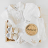 Baby boy christening outfit set.