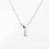 Sterling Silver Diamond Heart Necklace