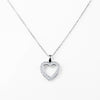 Sterling Silver Diamond Heart Necklace