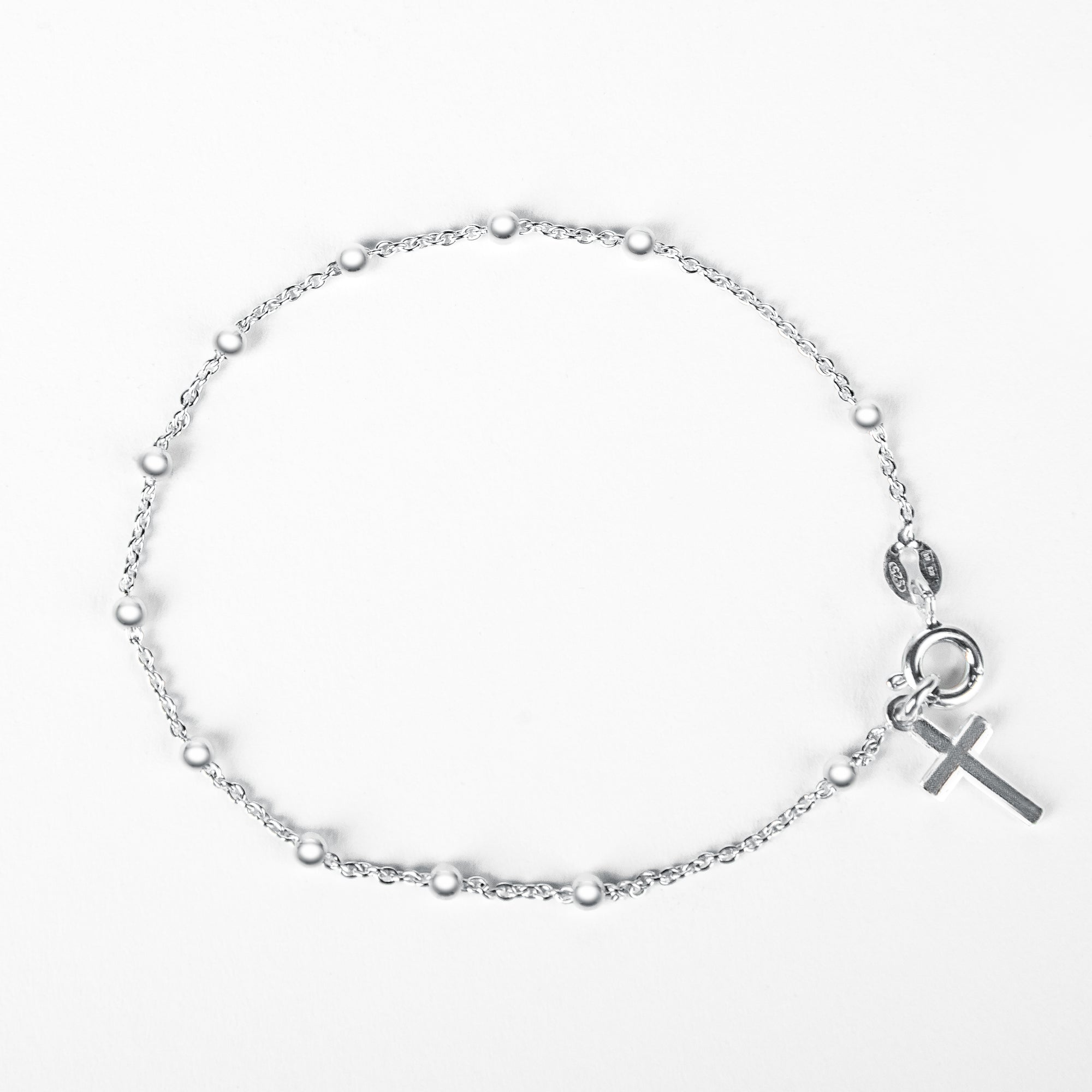 Sterling Silver Cross Bracelet