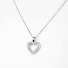 Sterling Silver Diamond Heart Necklace