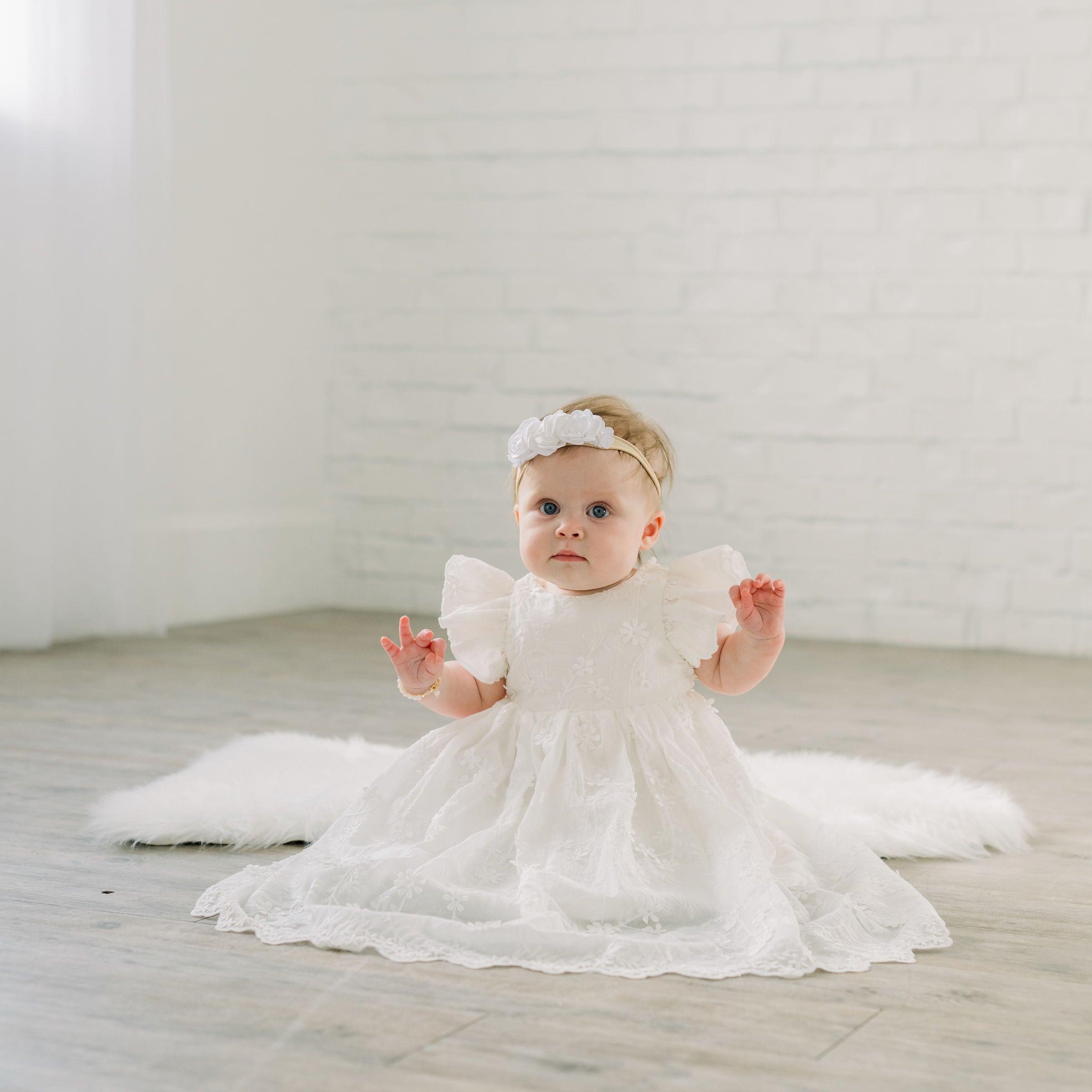 APOLINA IRRA DRESS MILK BRODERIE 7-9y ワンピース APOLINA IRRA