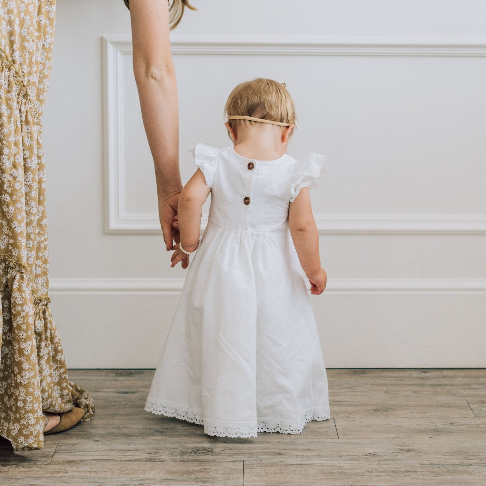 The Everly Gift Set | Baby girl white dress blessing/christening dress baptism dress