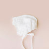 lace white bonnet for baby girl.