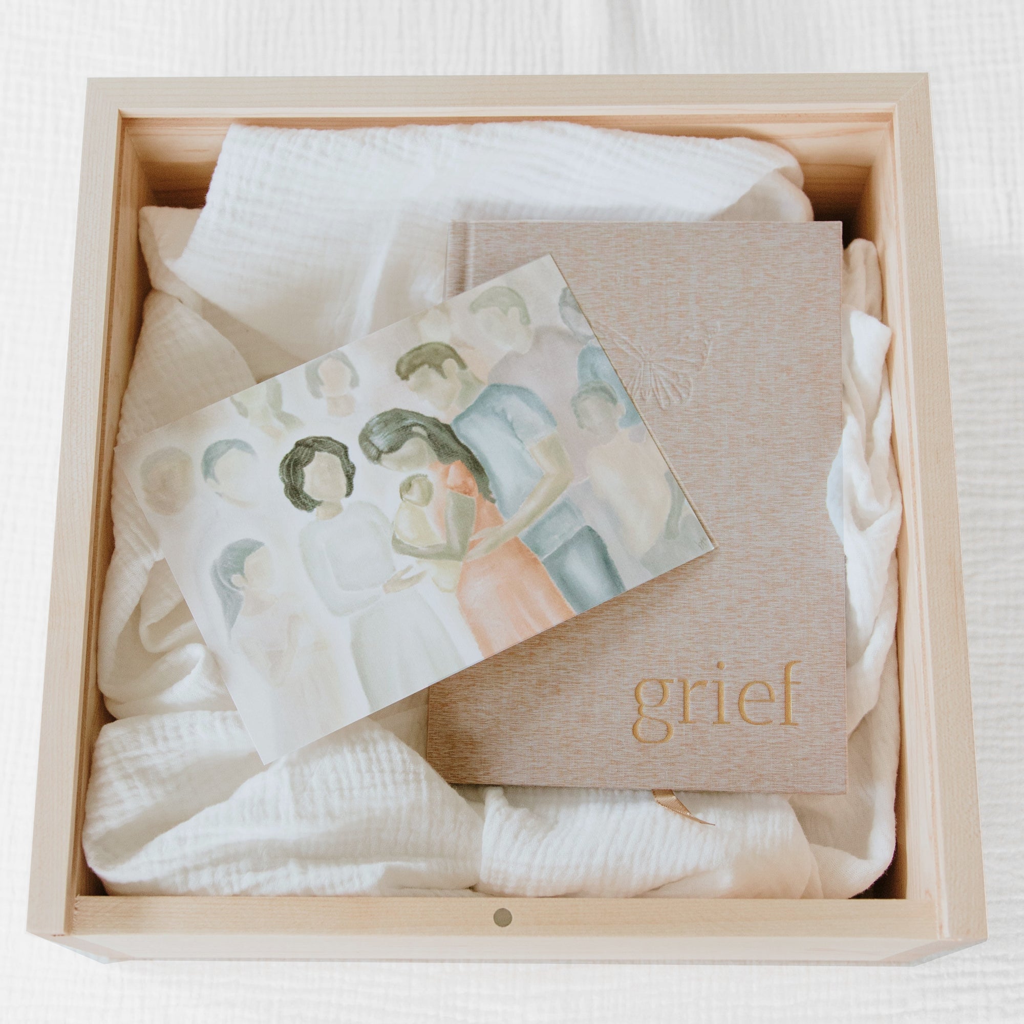 Grief wooden box for moms.