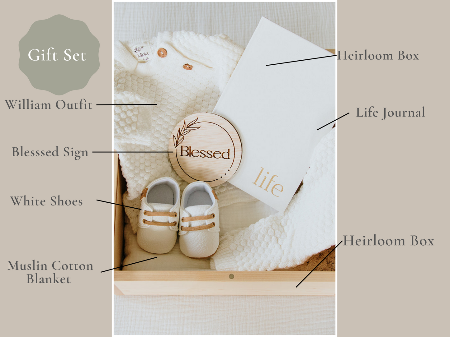 William Wooden Box Gift Set