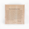 Message from founders for wooden heirloom box.