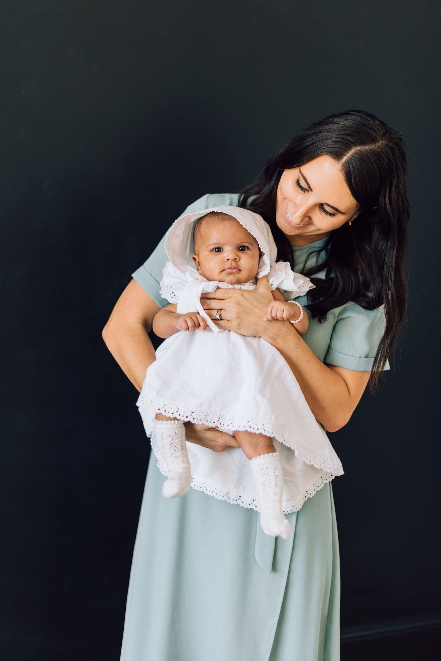 The Everly Gift Set | Baby girl white dress blessing/christening dress baptism dress