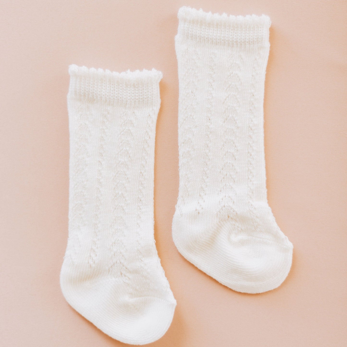 Knit white stockings