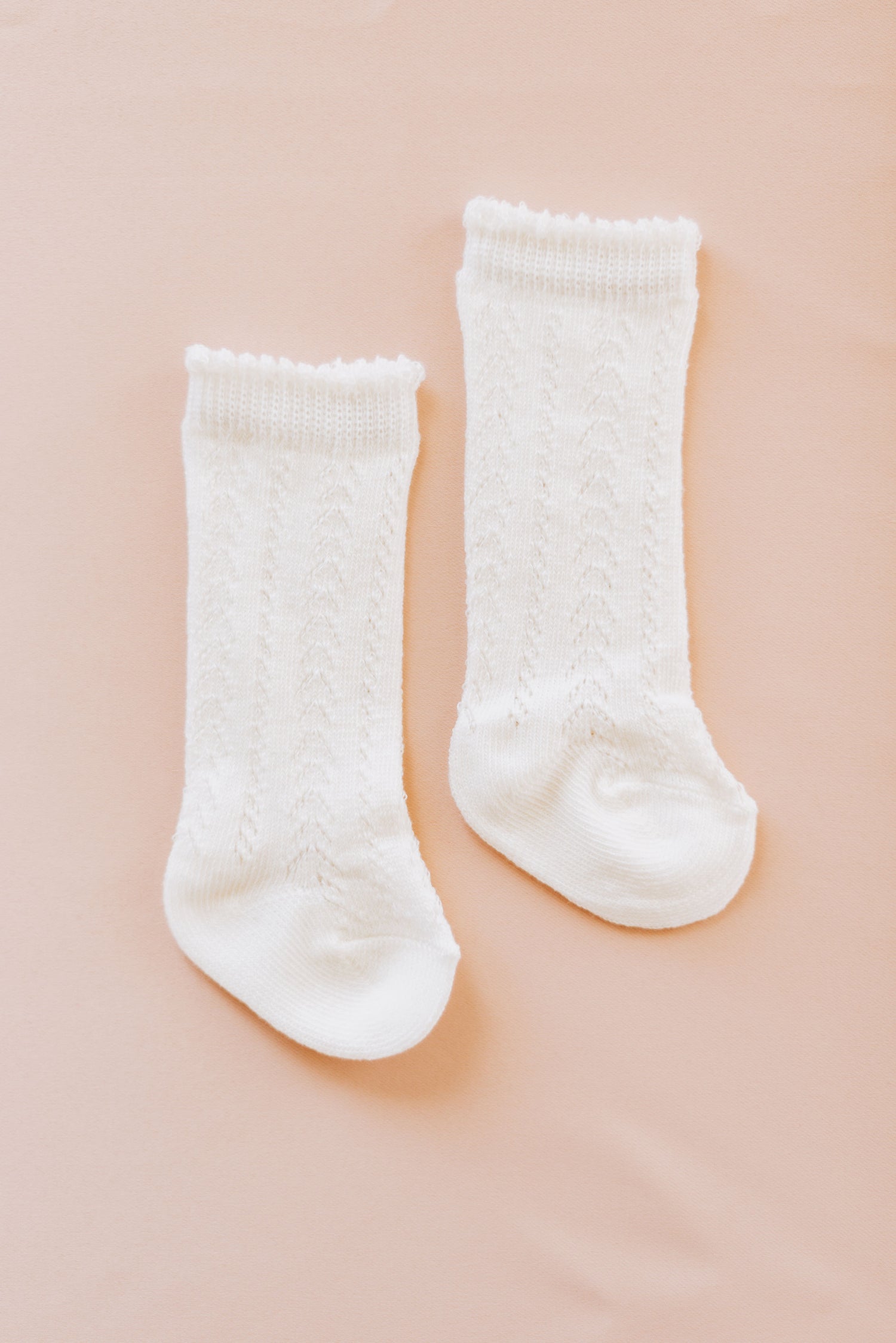 Knit white stockings